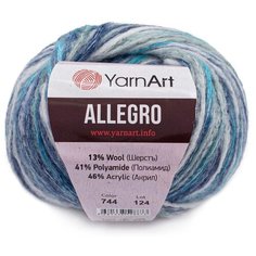 Пряжа YarnArt Allegro 50гр 145м (13% шерстъ, 41% полиамид, 46% акрил) (744 секционный) 10 шт