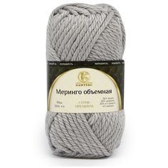 Пряжа Камтекс Меринго объемная 150гр. 90м. (20% меринос, 20% полутонкая шерсть, 56% акрил, 4% лайкра) (008 серебристый) 4 шт