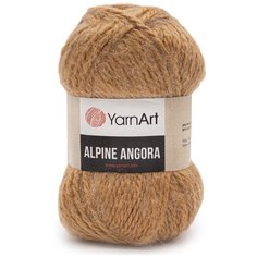 Пряжа YarnArt Alpine Angora 150гр 150м (20% шерсть, 80% акрил) (345 карамельный) 3 шт