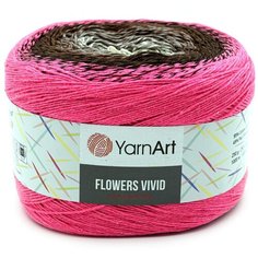 Пряжа YarnArt Flowers Vivid 250гр 1000м (55% хлопок, 45% полиакрил) (501 секционный) 2 шт
