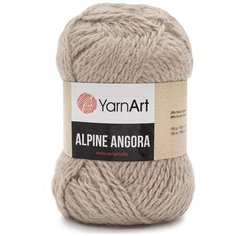 Пряжа YarnArt Alpine Angora 150гр 150м (20% шерсть, 80% акрил) (333 серый беж) 3 шт