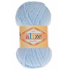 Пряжа ALIZE Softy (100% микрополиэстер) (183 светло-голубой) 5 шт