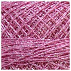 Пряжа YarnArt Camelia 20гр 190м (70% полиэстер, 30% металлик) (415 розовый/серебро) 10 шт