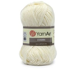 Пряжа YarnАrt Etamin 30гр 180м (100% акрил) (423 молочный) 10 шт