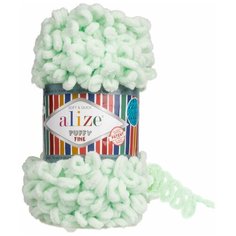 Пряжа Alize Puffy Fine 100г 14м (100% микрополиэстер) (464 мята) 5 шт