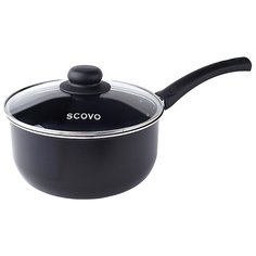 Ковш Scovo Consul 1,3 л, D=16 см, стеклянная крышка, антипригарное покрытие