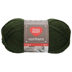 Пряжа Red Heart Northern 100гр 210м (100% акрил) (08579 т.-зеленый) 5 шт