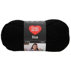 Пряжа Red Heart Lisa 50гр 133м (100% акрил) (00217 черный) 10 шт