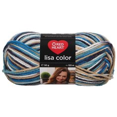 Пряжа Red Heart Lisa Color 50гр 133м (100% акрил) (02128 Панама) 10 шт