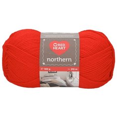 Пряжа Red Heart Northern 100гр 210м (100% акрил) (08211 красный) 5 шт