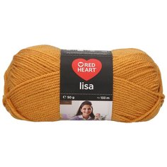 Пряжа Red Heart Lisa 50гр 133м (100% акрил) (08415 горчица) 10 шт