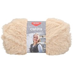 Пряжа Red Heart Calista 100гр 60м (100% полиэстер) (00002 бежевый) 5 шт