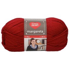 Пряжа Red Heart Margareta 50гр 257м (100% акрил) (00534 бордово-красный) 10 шт
