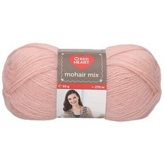 Пряжа Red Heart Mohair Mix 50гр 270м (10% мохер, 10% шерсть, 80% акрил) (01251 розовый) 10 шт