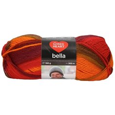 Пряжа Red Heart Bella 100гр 300м (100% акрил) (01005 страсть (секционный)) 10 шт
