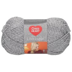 Пряжа Red Heart Lisa Lurex 50гр 133м (97% акрил, 3% полиэстер) (00009 св.-серый) 10 шт