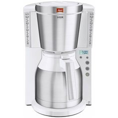 Кофеварка капельная Melitta Look Therm Timer, белый/серебристый