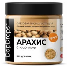 Паста Арахисовая Хрустящая DopDrops Кранч без добавок, 500 г