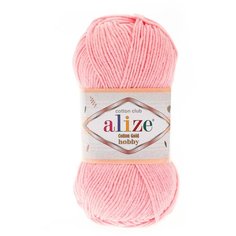Пряжа Alize Cotton Gold Hobby 50г 165м (55% хлопок, 45% акрил) (518 Розовый) 5 шт