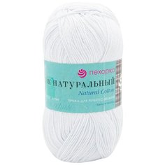 Пряжа Пехорка Хлопок натуральный Кабле (100%хлопок) (01-Белый) 5 шт