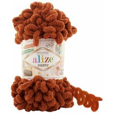 Пряжа Alize Puffy 100г 9м (100% микрополиэстер) (597 корица) 5 шт