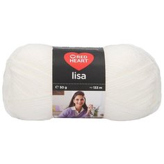 Пряжа Red Heart Lisa 50гр 133м (100% акрил) (00208 белый) 10 шт