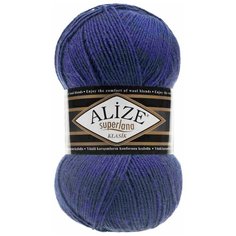 Пряжа ALIZE Superlana klasik (однотонная) 100гр. 280м. (75% акрил, 25%шерсть) ТУ (215 черника) 5 шт