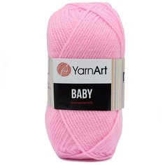 Пряжа YarnArt Baby 50гр. 150м (100%акрил) (217 светло-розовый), 5 мотков