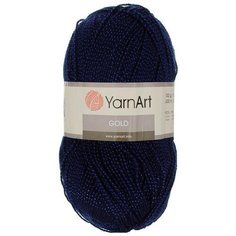 Пряжа YarnArt Gold 100гр. 400м. (92%акрил, 8%метанит) (9033 синий), 5 мотков