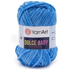 Пряжа YarnArt Dolce Baby 50гр 85м (100% микрополиэстер) (777 синий), 5 мотков