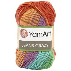 Пряжа YarnArt Jeans Crazy 50гр 160м (55% хлопок, 45% полиакрил) (8202 секционный), 10 мотков
