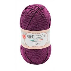 Пряжа Etrofil INCI 100гр. 230м (100% акрил Premium антипиллинг) (70678 фиолетовый) 5 шт