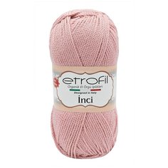 Пряжа Etrofil INCI 100гр. 230м (100% акрил Premium антипиллинг) (73099 пудровый) 5 шт
