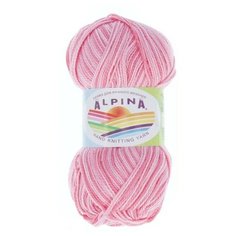 Пряжа Alpina "HOLLY MELANGE" 100% мерсеризованный хлопок №15 яр.розовый/т.яр.розовый - 10 мотков по 50 г