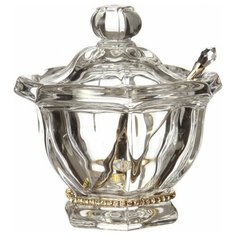 Банка для меда рублевка 300 мл. 12.5x14 см. + ложка. коллекция muza, арт. 355-096 Lefard