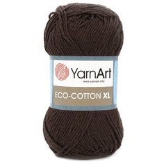Пряжа YarnArt Eco Сotton XL 200г 220м (85% хлопок, 15% полиэстер) (777 темно-коричневый), 5 мотков