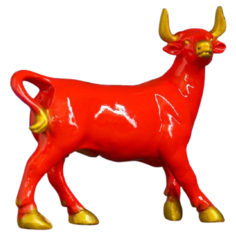 Статуэтка Хорошие сувениры Символ года: Бык, 10 см красный