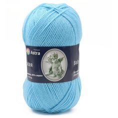 Пряжа для вязания Astra Premium Детская 90гр. 270м (35% шерсть меринос, 65% акрил) (015 голубой), 3 мотка