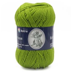 Пряжа для вязания Astra Premium Детская 90гр. 270м (35% шерсть меринос, 65% акрил) (130 липа), 3 мотка