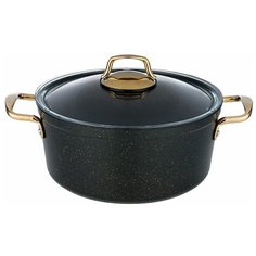 Кастрюля agness премиум черное золото26x12 см 5.5 л антипригарное покрытие, индукционное дно, арт. 936-215