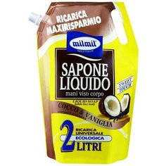 Мыло жидкое Milmil Coconut &Vanilla Bag Refill, 2 л