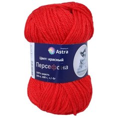 Пряжа для вязания Astra Premium Персефона 100гр. 100м (100% шерсть) (03 красный), 3 мотка