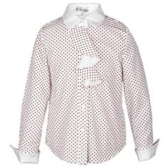 Блузка Ciao Kids Collection размер 10 лет (140), белый/бордовый