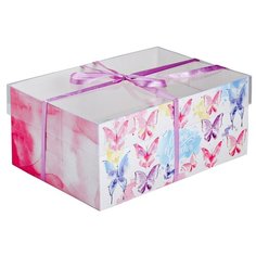 Коробка подарочная Дарите счастье для капкейков Самой чудесной 23 × 16 × 10 см белый/розовый