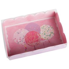 Коробка подарочная Дарите счастье Best wishes 20 х 30 х 8 см розовый