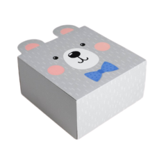 Коробка подарочная Дарите счастье Медвежонок 15 х 8 х 15 см серый