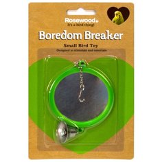 Игрушка для птиц ROSEWOOD "Зеркало с колокольчиком", зелёная (Великобритания)