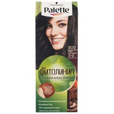 Palette Фитолиния Стойкая крем-краска для волос, 800 (3-0) Темно-каштановый, 110 мл