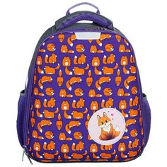 №1 School Ранец Basic Лисички (1145914), фиолетовый