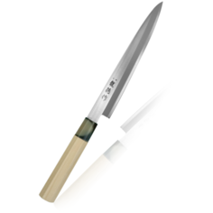 Кухонный Традиционный Японский Нож Янагиба для сашими Fuji Cutlery Japanese (FC-575), длина лезвия 210 мм, нержавеющая сталь, рукоять магнолия, заточка #5000